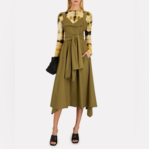 TIE WAIST POPLIN DRESS - Picture 4 of 6